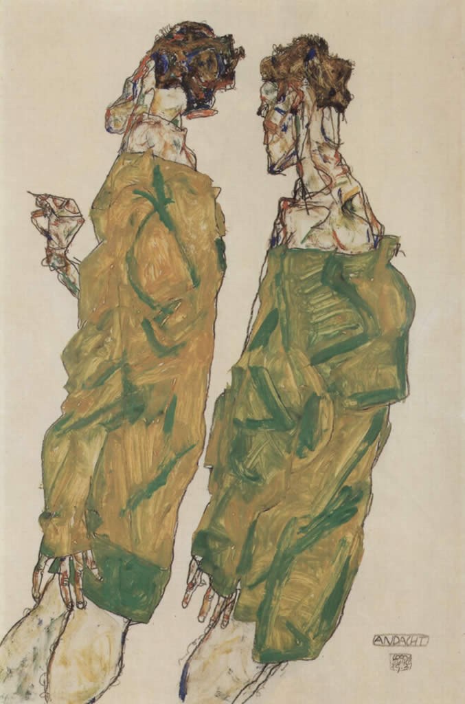 Egon Schiele Devotion Painting | Best Paintings For Sale
