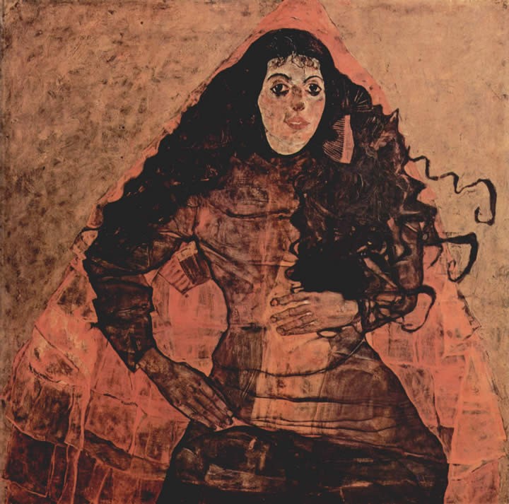 Egon Schiele Portrait of Trude Engel Painting | Best Paintings For Sale