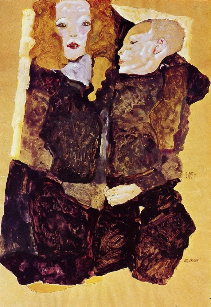 Egon Schiele The Brother Painting | Best Paintings For Sale