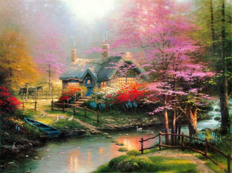 Stoney Creek Cottage – Thomas Kinkade Studios