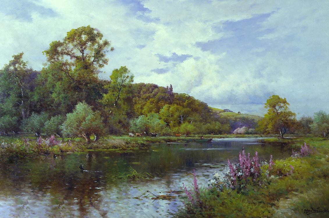 Alfred de Breanski The Thames - Summer Morning near Maidenhead Painting ...