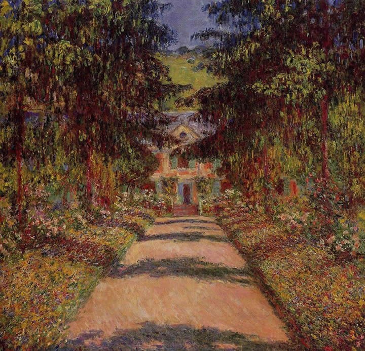 Claude Monet The Main Path at Giverny Painting | Best Paintings For Sale