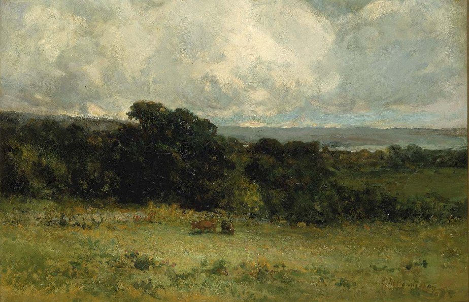 Edward Mitchell Bannister Pleasant Pastures Painting | Best Paintings ...