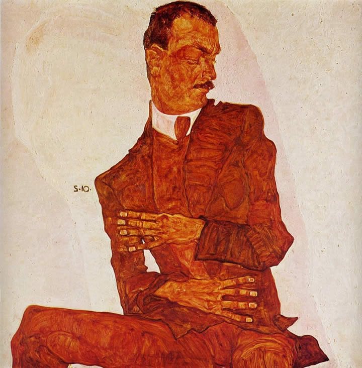Egon Schiele Portrait of the Art Critic Arthur Roessler Painting | Best Paintings For Sale