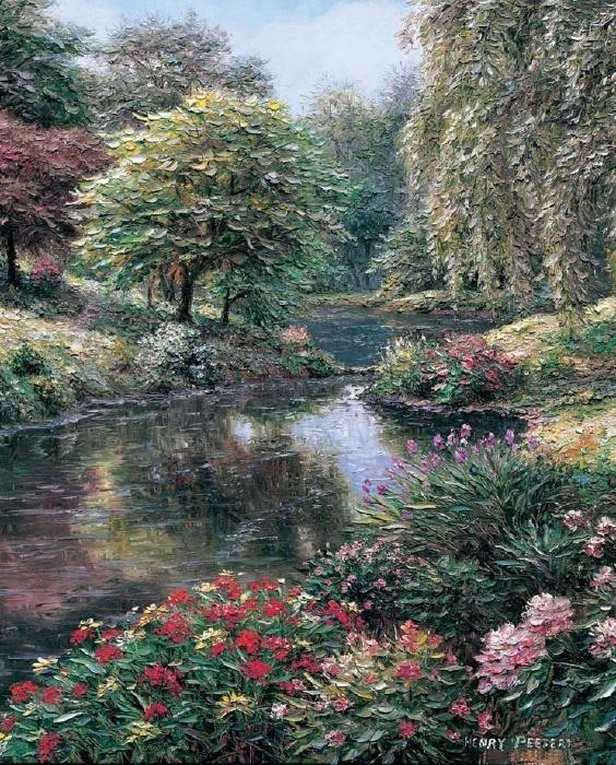 Henry Peeters Longmeadow Pond Painting | Best Paintings For Sale