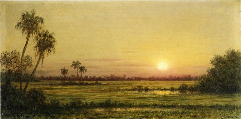 Martin Johnson Heade Sunset in Florida Painting | Best Paintings For Sale