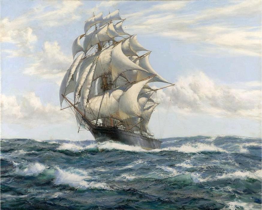 Montague Dawson The Flying Fish Painting | Best Paintings For Sale