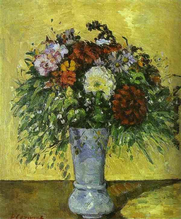 Paul Cezanne Flowers in a Blue Vase Painting | Best Paintings For Sale