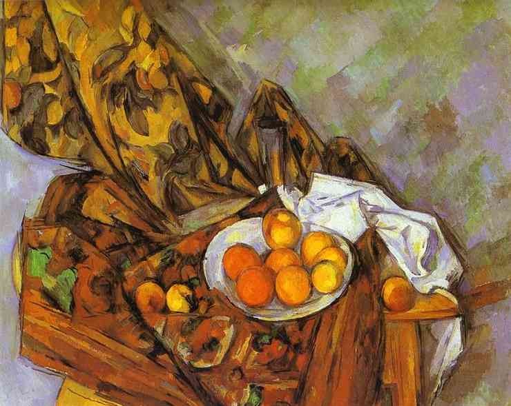 Fruit Bowl Pitcher And Fruit by Paul Cezanne Reproduction For Sale