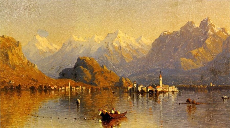 Sanford Robinson Gifford Isola Bella, Lago Maggiore, a Sketch Painting ...