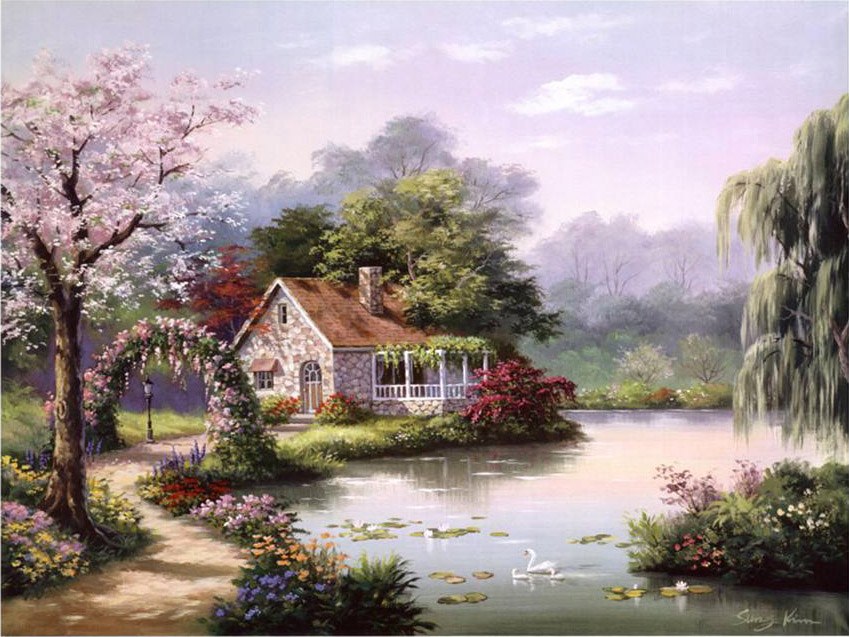 Sung Kim Summer House I Painting | Best Paintings For Sale