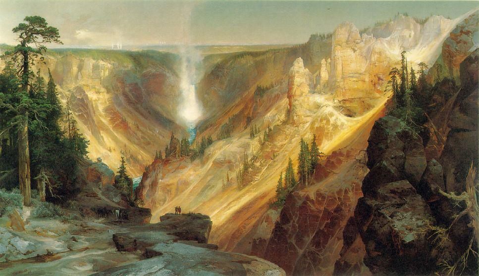 Thomas Moran Grand Canyon of the Yellowstone Painting | Best Paintings ...