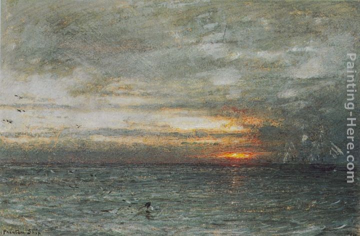 Albert Goodwin The Phantom Ship Painting | Best Paintings For Sale