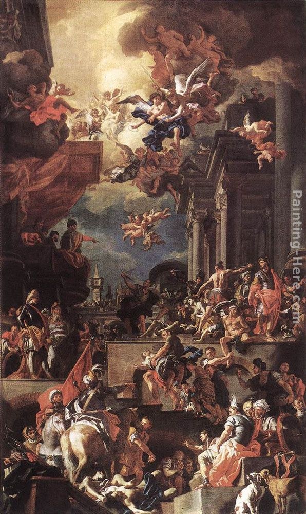 Francesco Solimena The Massacre of the Giustiniani at Chios Painting ...