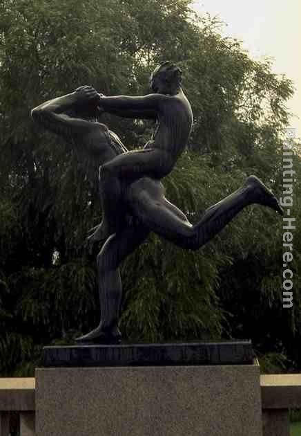 Gustav Vigeland Father and Son Playing Painting | Best Paintings For Sale