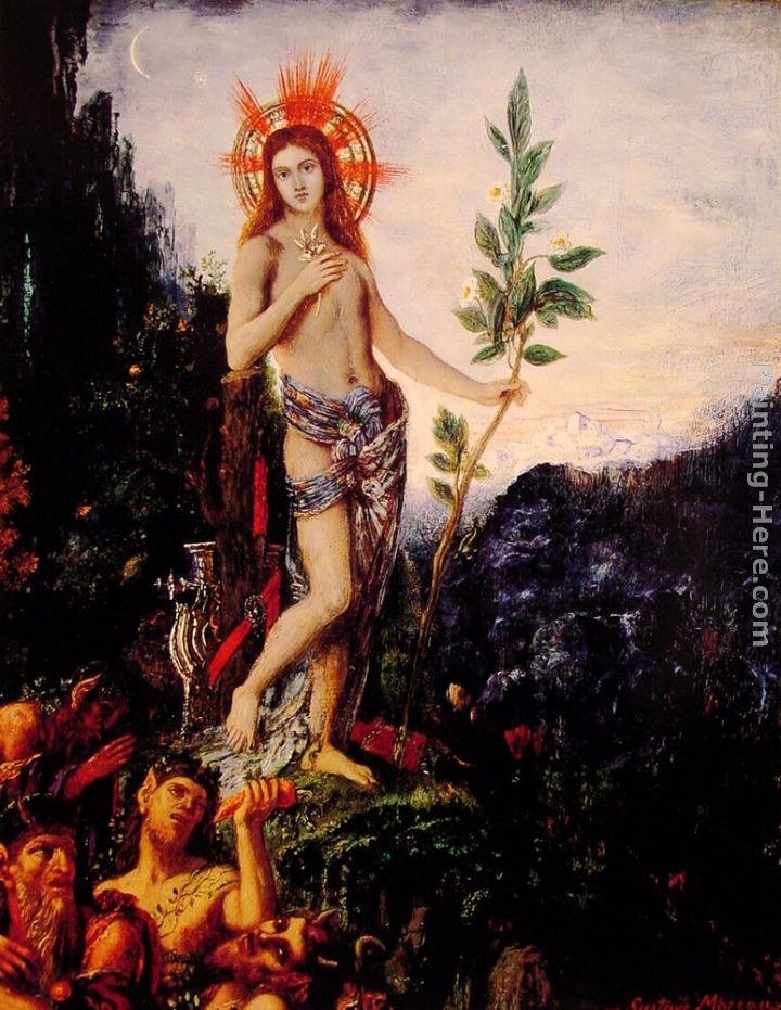 Gustave Moreau Apollo and the Satyrs Painting | Best Paintings For Sale