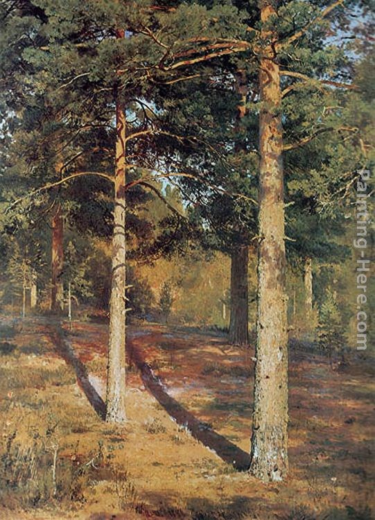 Ivan Shishkin The Sun-lit Pines Painting | Best Paintings For Sale