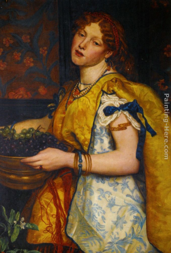 Valentine Cameron Prinsep A Girl Carrying Grapes Painting | Best ...