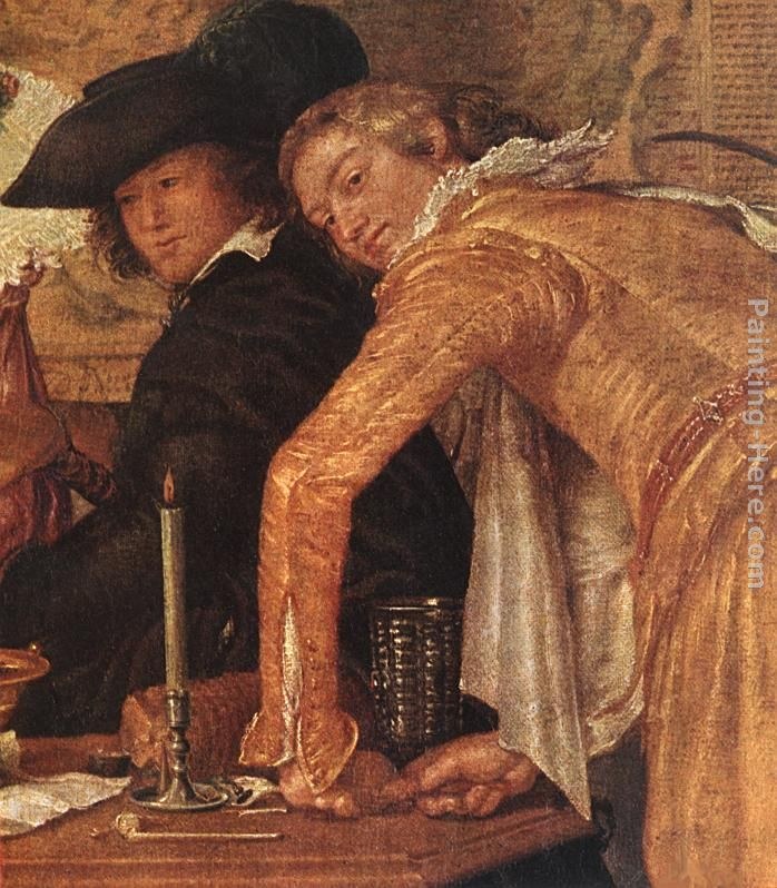 Willem Buytewech Merry Company (detail) Painting | Best Paintings For Sale