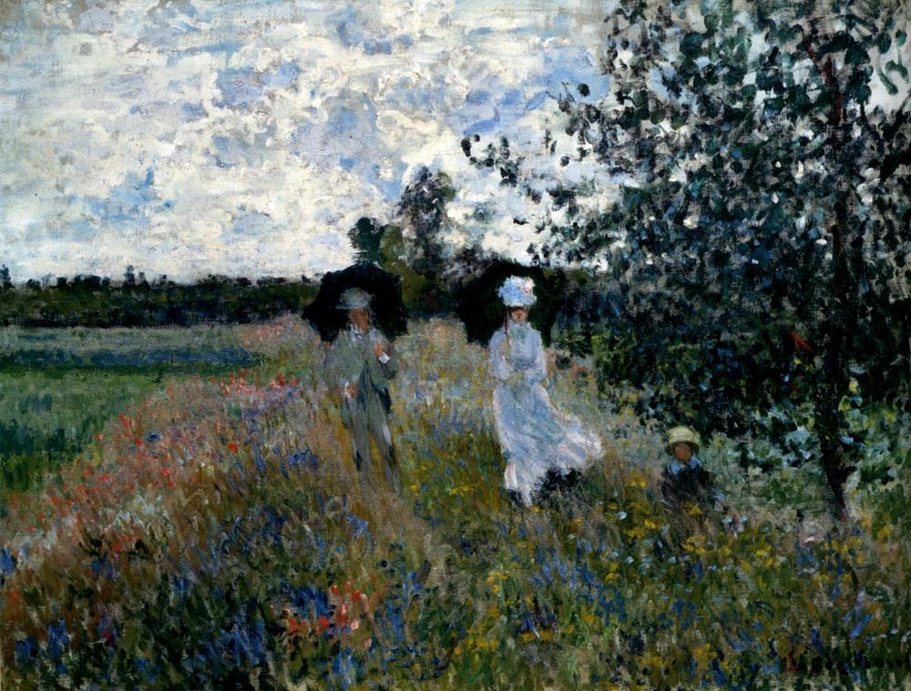 Claude Monet Promenade Near Argenteuil Painting | Best Promenade Near ...