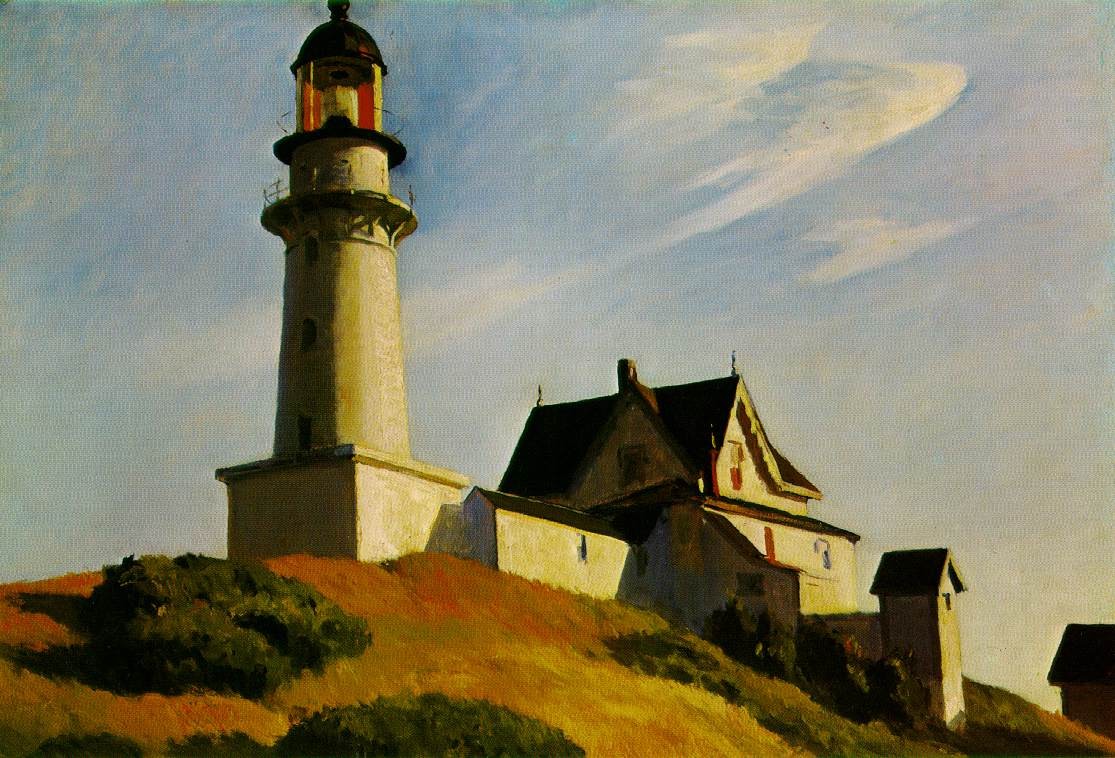 Lighthouse At Two Lights Painting