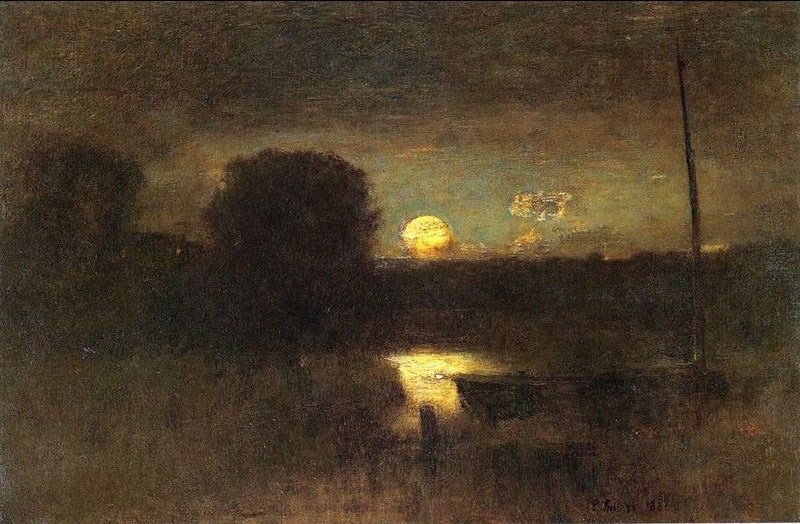 George Inness Moonrise Painting | Best Moonrise Paintings For Sale