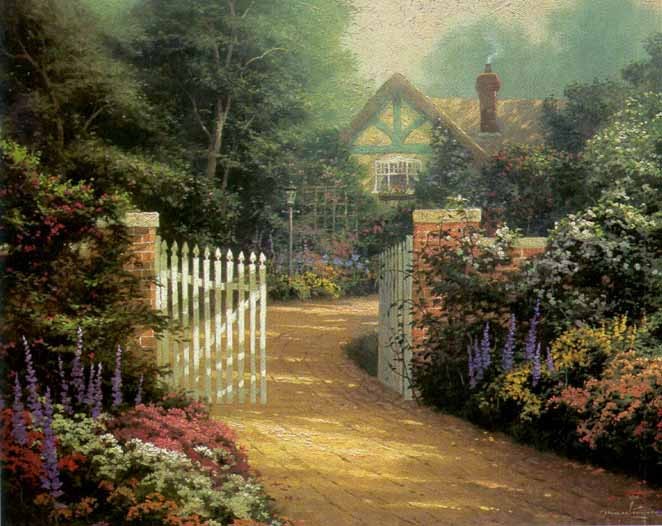 Thomas Kinkade Hidden Cottage Painting | Best Hidden Cottage Paintings ...