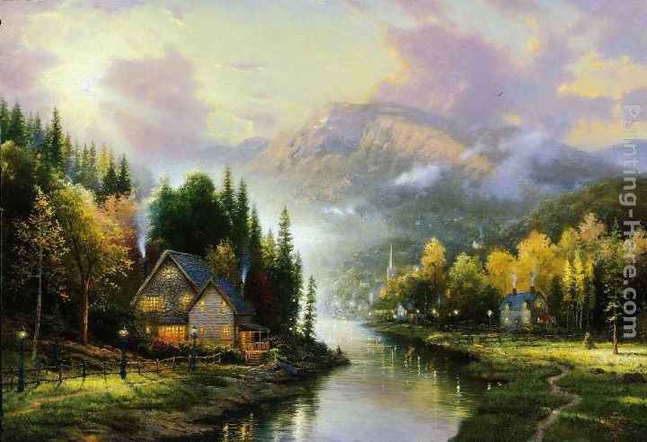 Thomas Kinkade Simpler Times I Painting | Best Simpler Times I ...