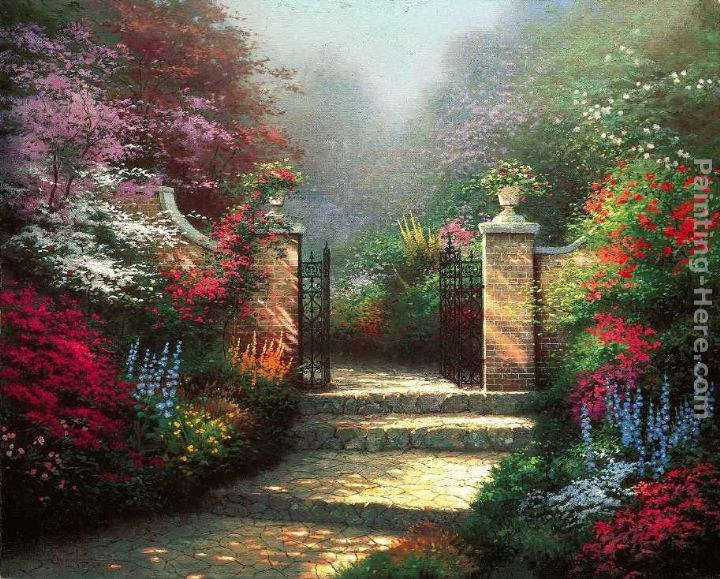 thomas kinkade the victorian garden