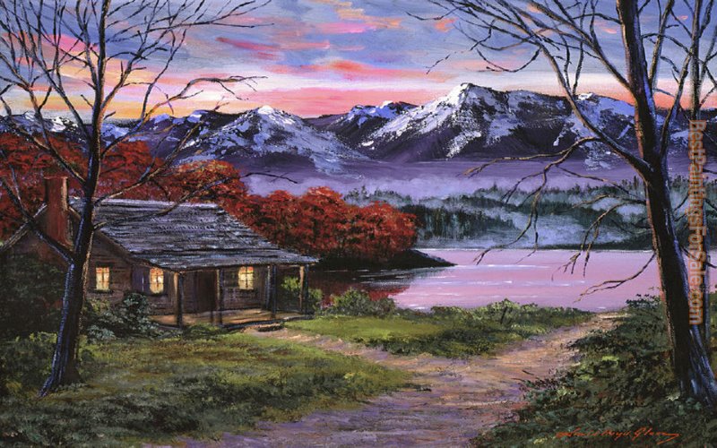 2012 My Lake Cabin painting