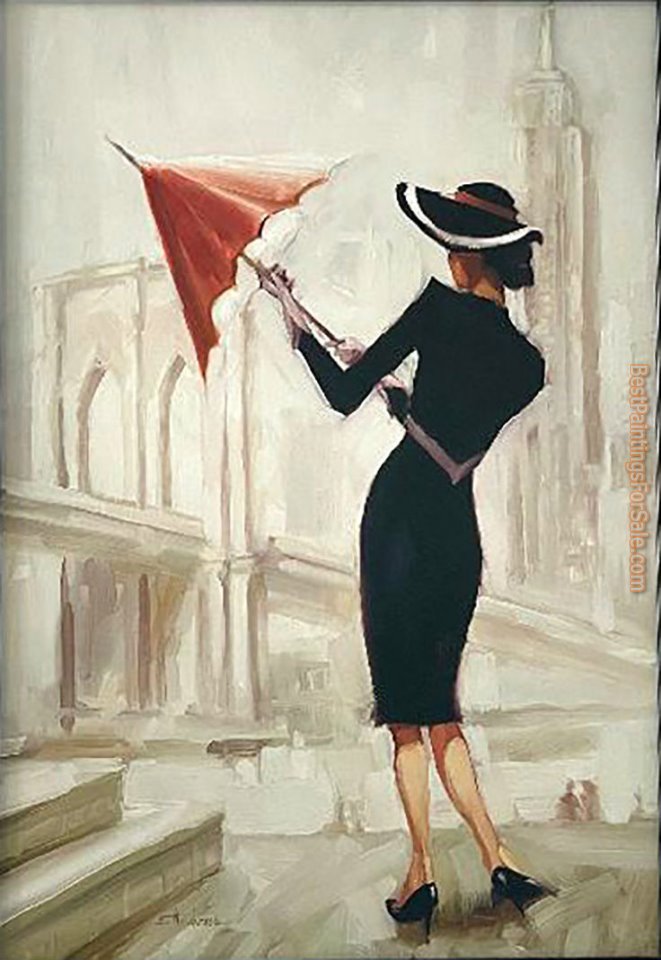 Anna Razumovskaya Umbrella Rain II painting